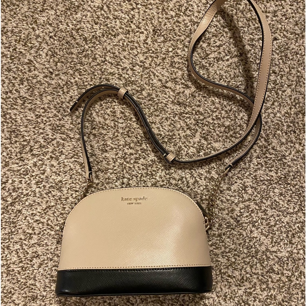 Tan and Black Kate Spade Purse